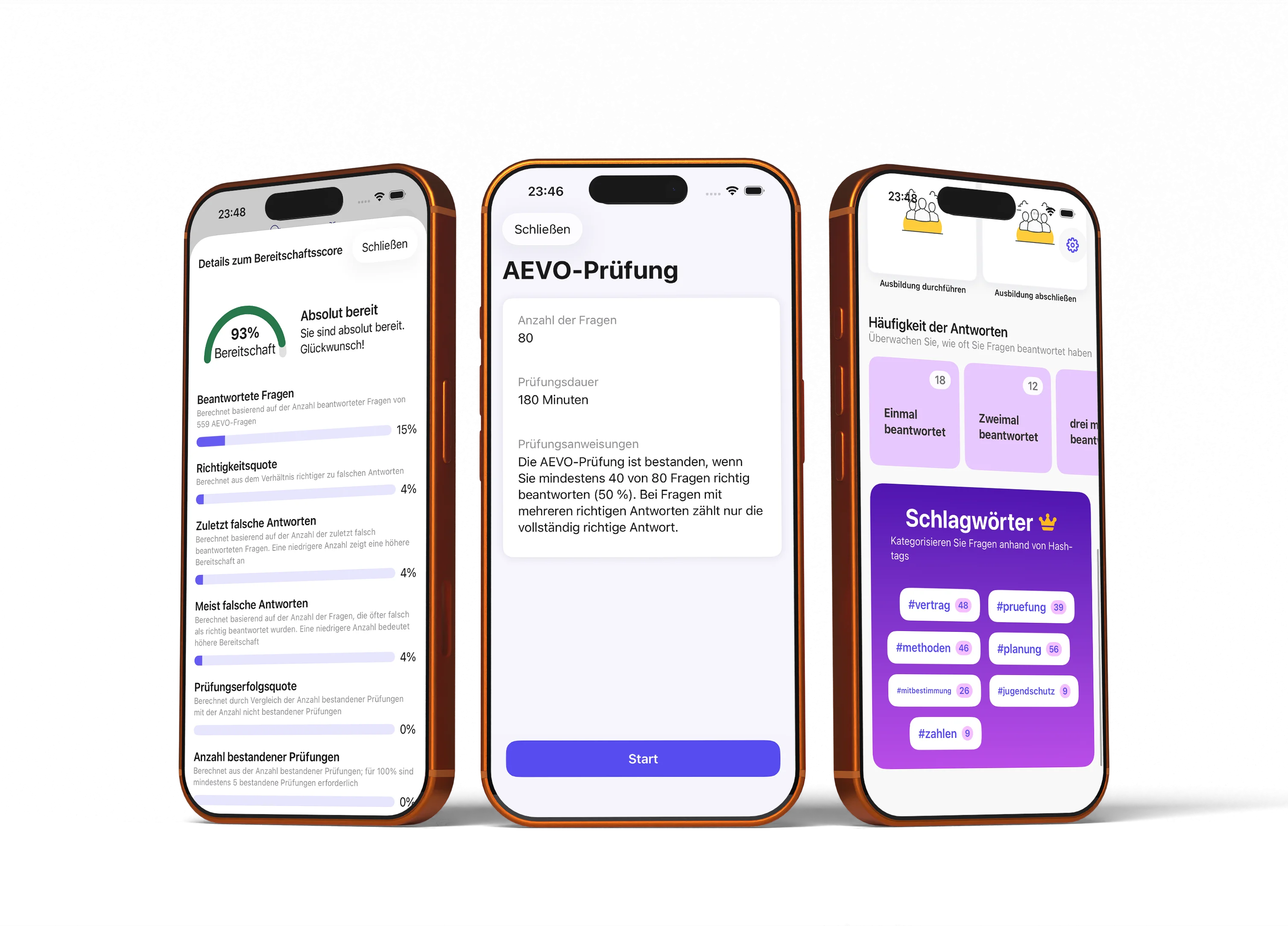 AEVO IHK Ausbilderschein app screenshots